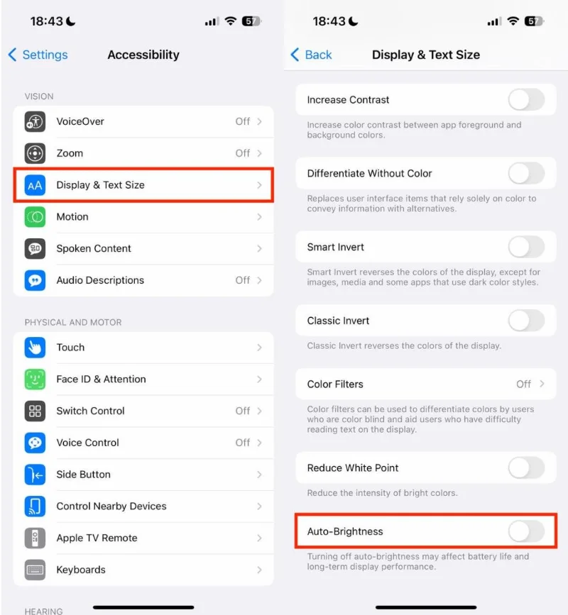 Disable Auto-Brightness