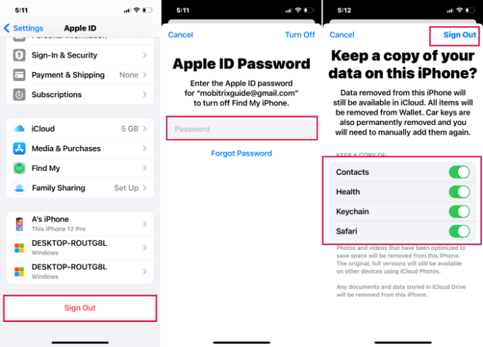 Sign Out and Sign Back Into iCloud