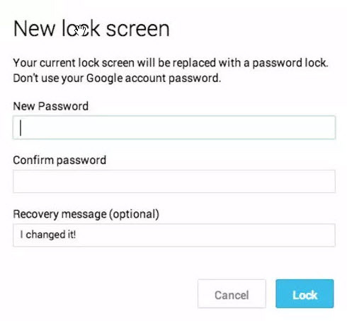 enter new lock in adm