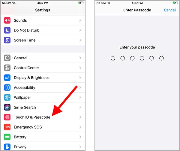 Removing passcode shop from iphone