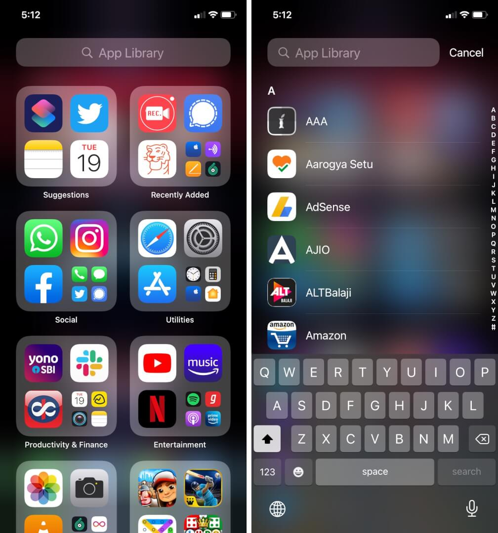 Just found out that you can group a bunch of apps throw them in the App  Library and they all disappear from the Home Screen at once. : r/iOSBeta