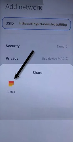 Double-tap URL download to Notes