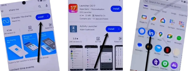 Install ShareMe and Activity Launcher