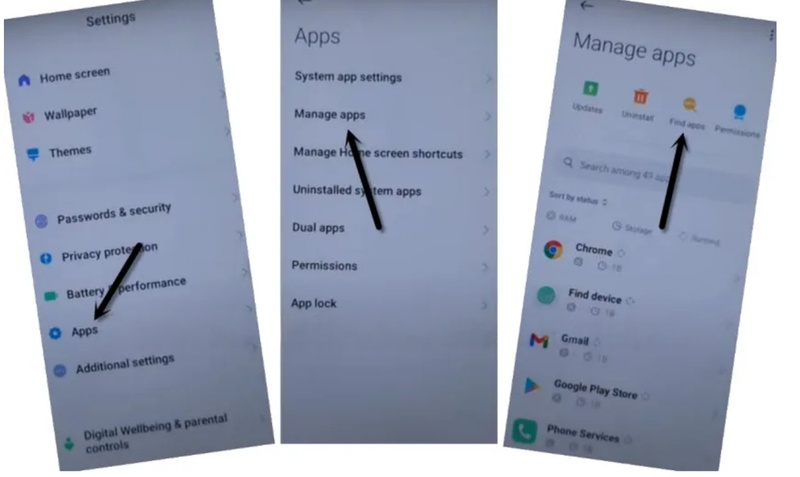 Opening GetApps from Manage apps