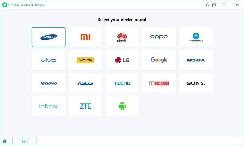Select brand and clear device data 1