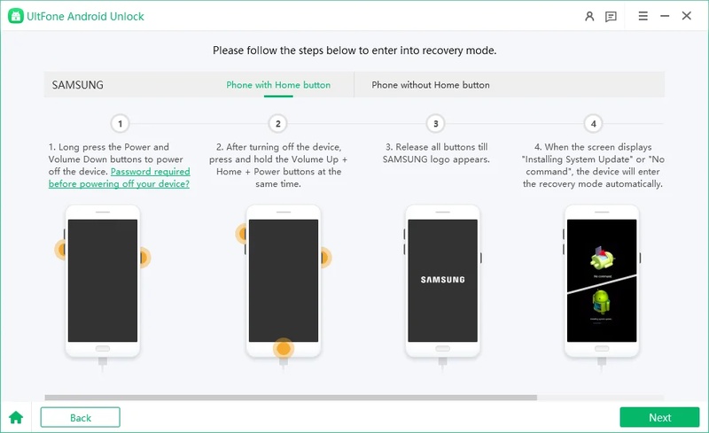 Tap yes to enter recovery mode 2