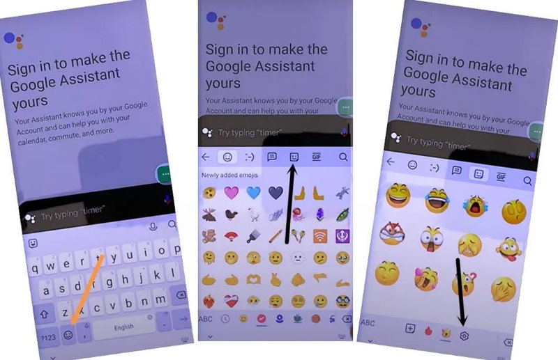 Tapping emoji icon twice opens settings