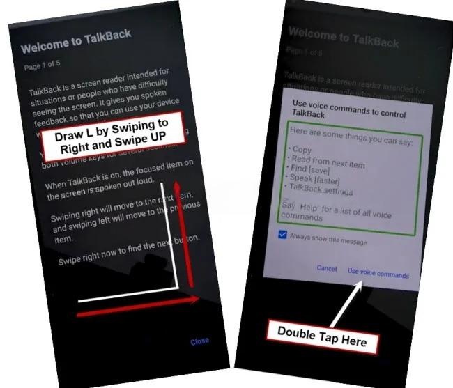 Voice command or L gesture activates Assistant