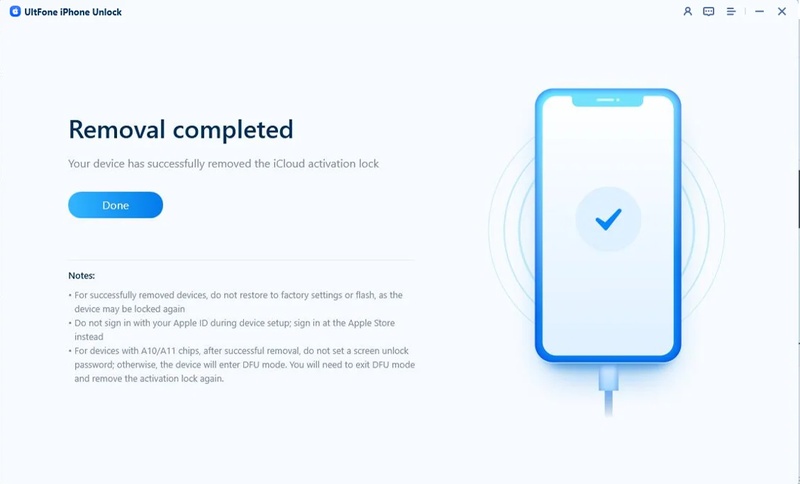 إعادة تشغيل الجهاز بعد فتح iCloud