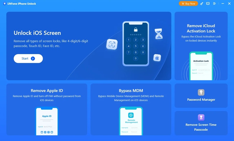 Install UltFone iPhone Unlock software