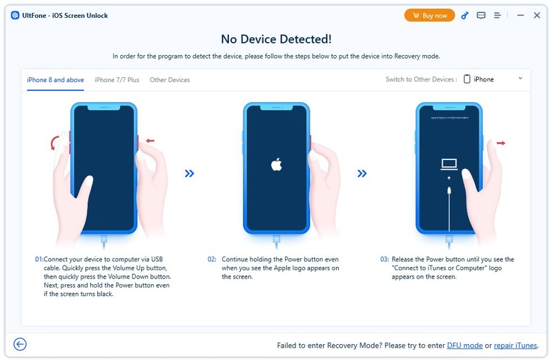 recovery mode or dfu mode