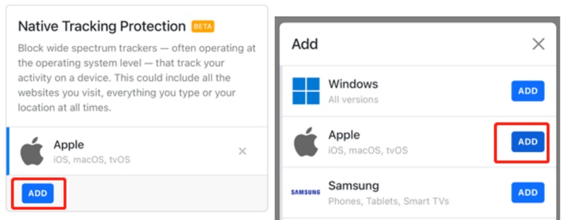 Add blocklist options in Privacy