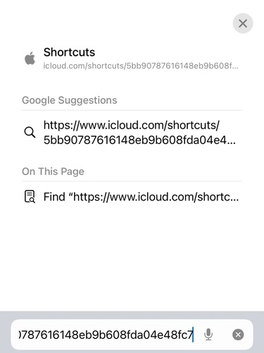 Cellular Data Shortcut link