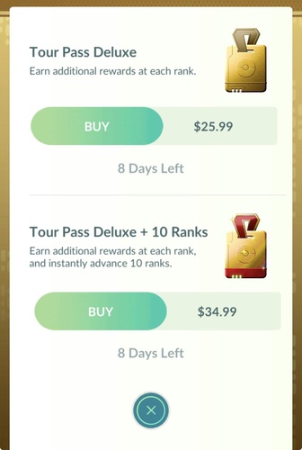 Event passes with exclusive rewards