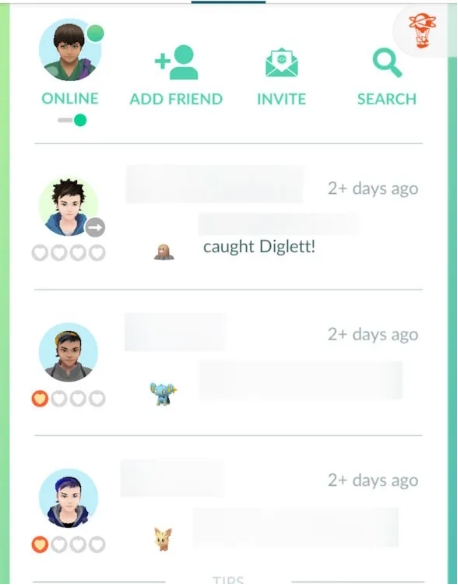 Trade menu in Pokémon GO