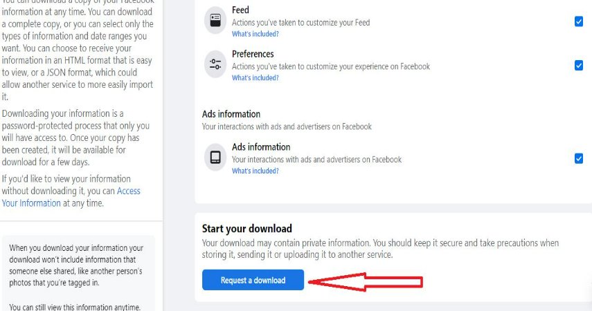 recover deleted photos from facebook archive