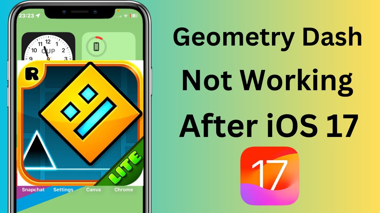 geometry dash keeps crashing ios 17