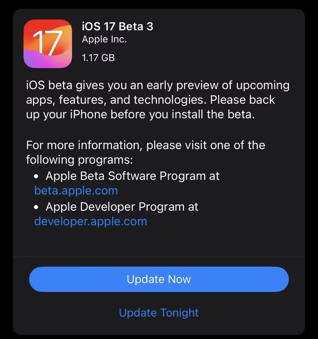 download ios 17 beta 3 profile