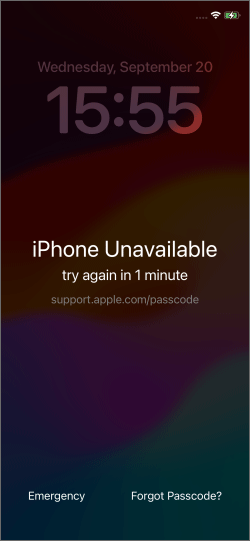 how to bypass unavailable iphone