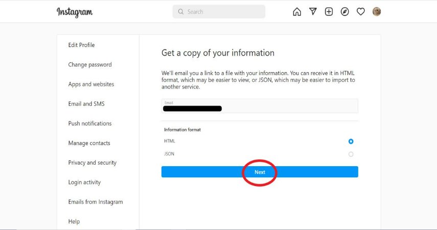 recover deleted messages on Instagram from web