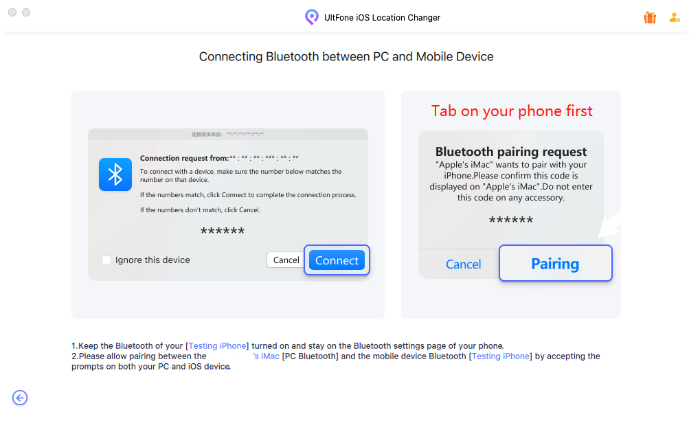 UltFone Bluetooth Connection