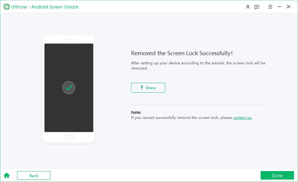 remove screen lock successfully