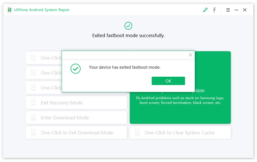 quitter le mode fastboot avec succès