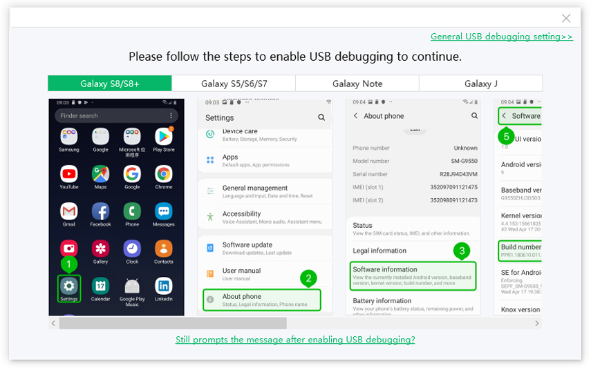 samsung usb debugging