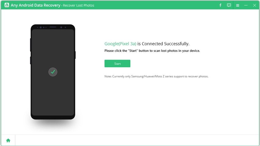 start to scan photos on android
