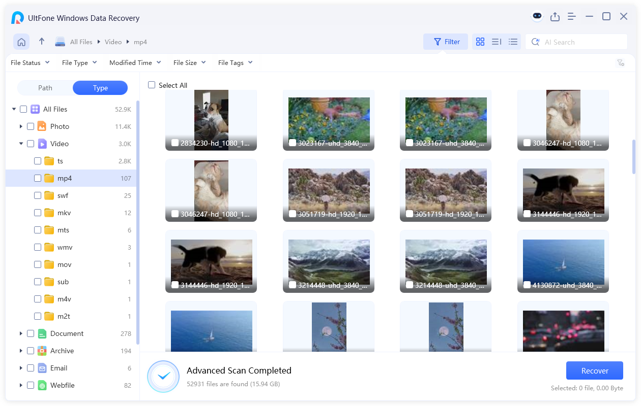 check recoverable files