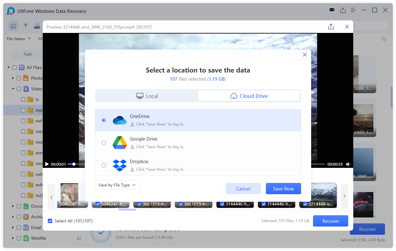 start recovering files