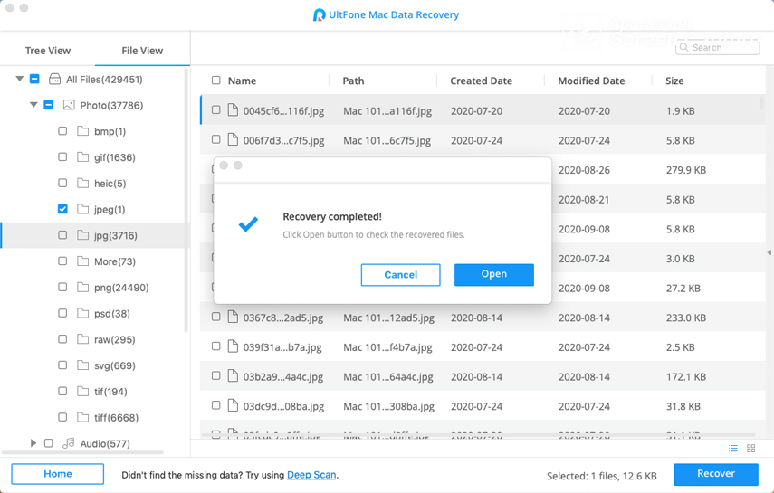 lost file recovery mac