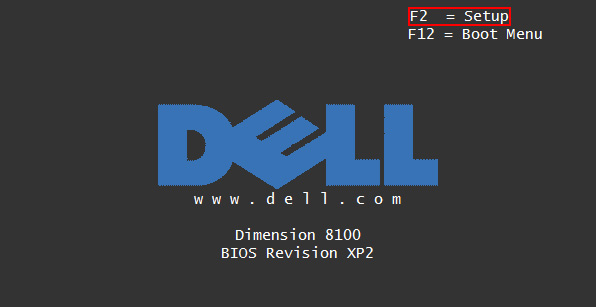enter bios on dell system