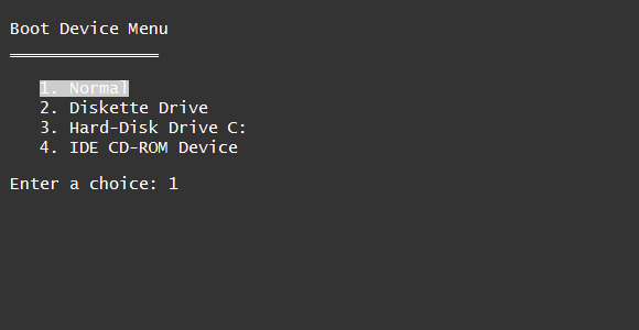 press f12 to boot from cd