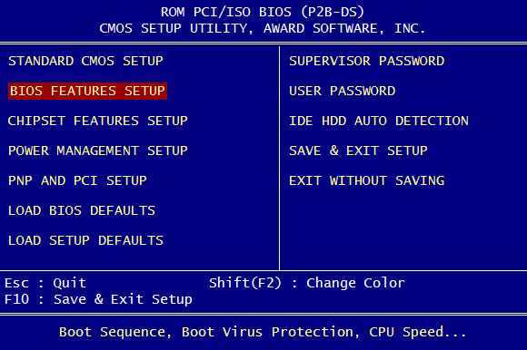 press f2 to enter bios setup