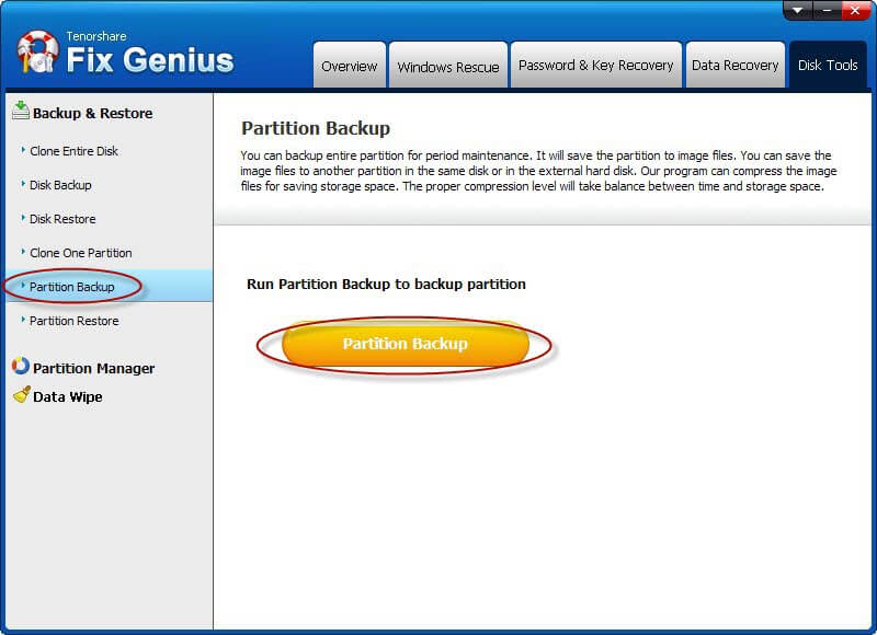 partiton backup