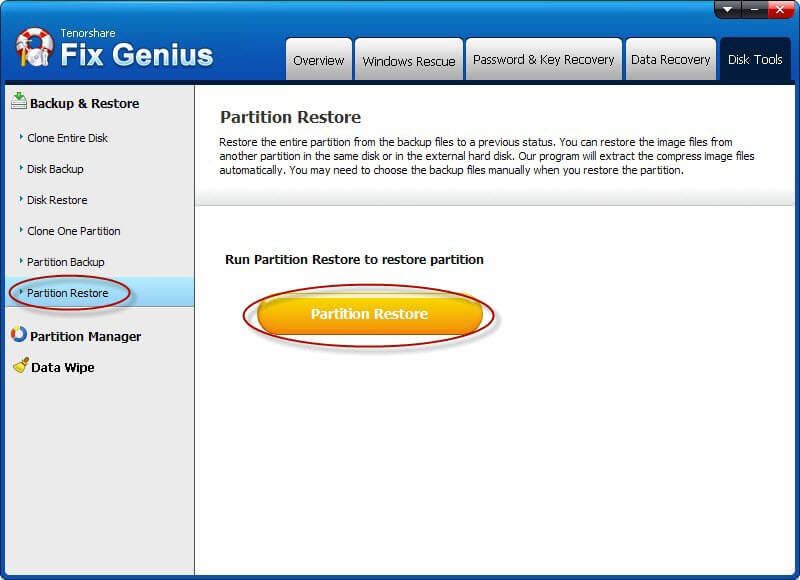 partiton backup