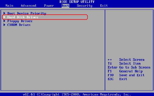 select hard disk drive
