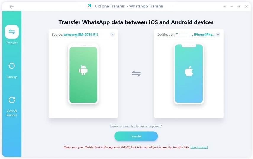 transférer whatsapp d'android à iphone