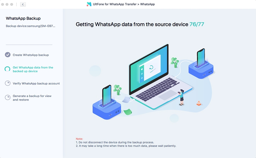 getting whatsapp data before backup