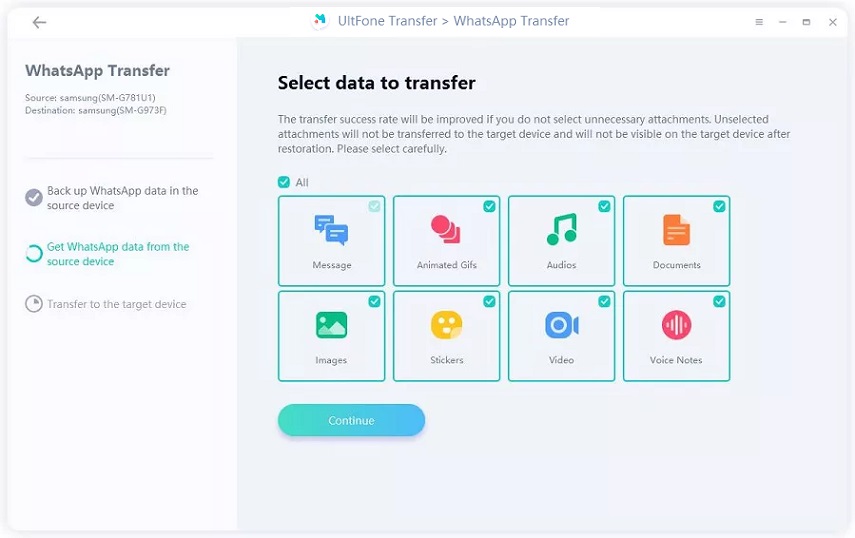 transferência de mensagens do whatsapp do android para o android