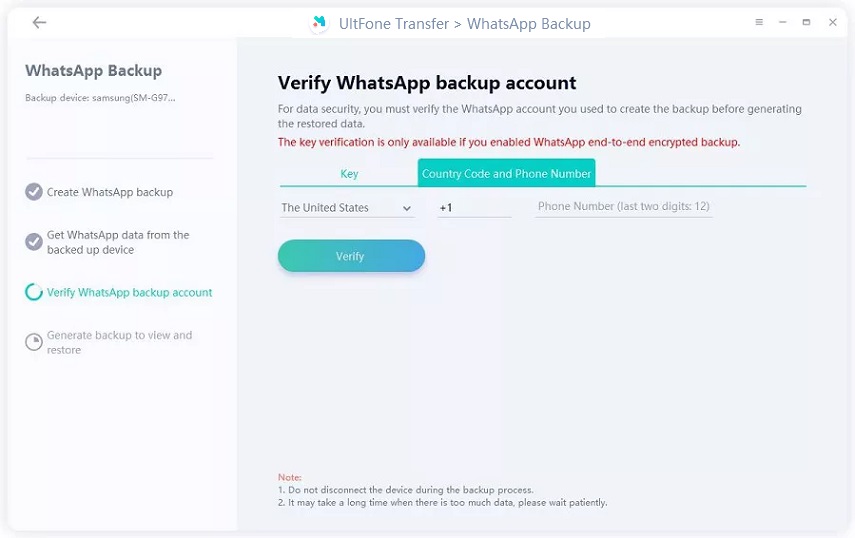 verify whatsapp account
