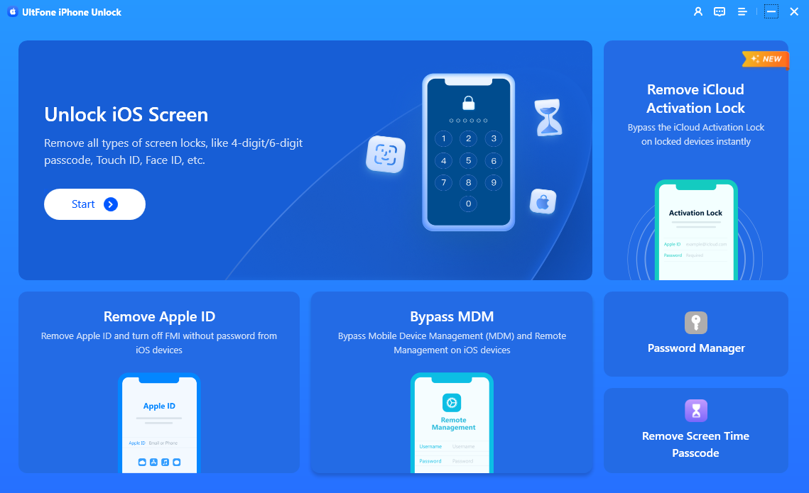Install UltFone iPhone Unlock Software