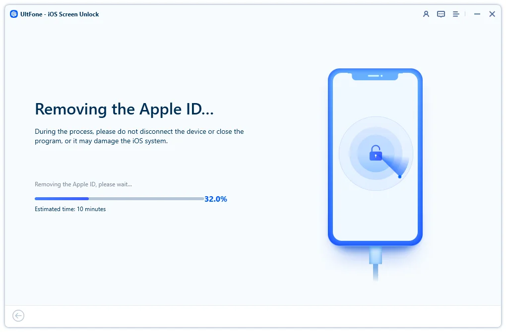  UltFone iPhone Unlock 移除 Apple ID 步驟