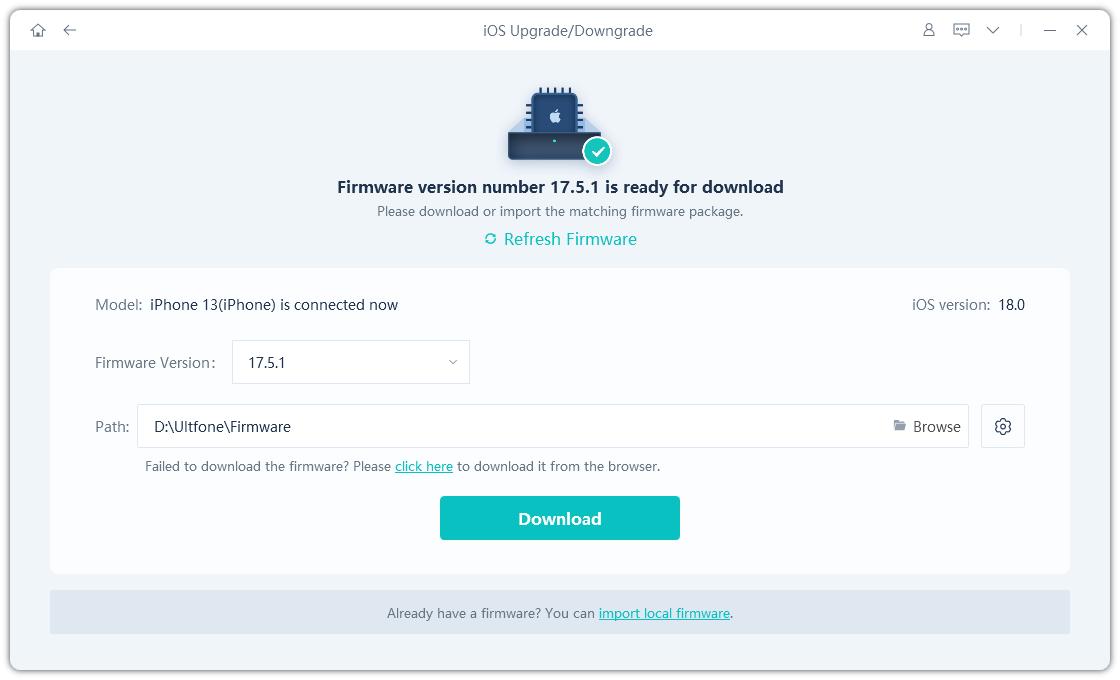 downgrade ios/ipados