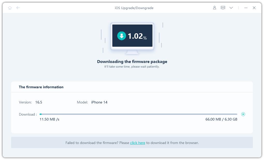 downgrade ios/ipados