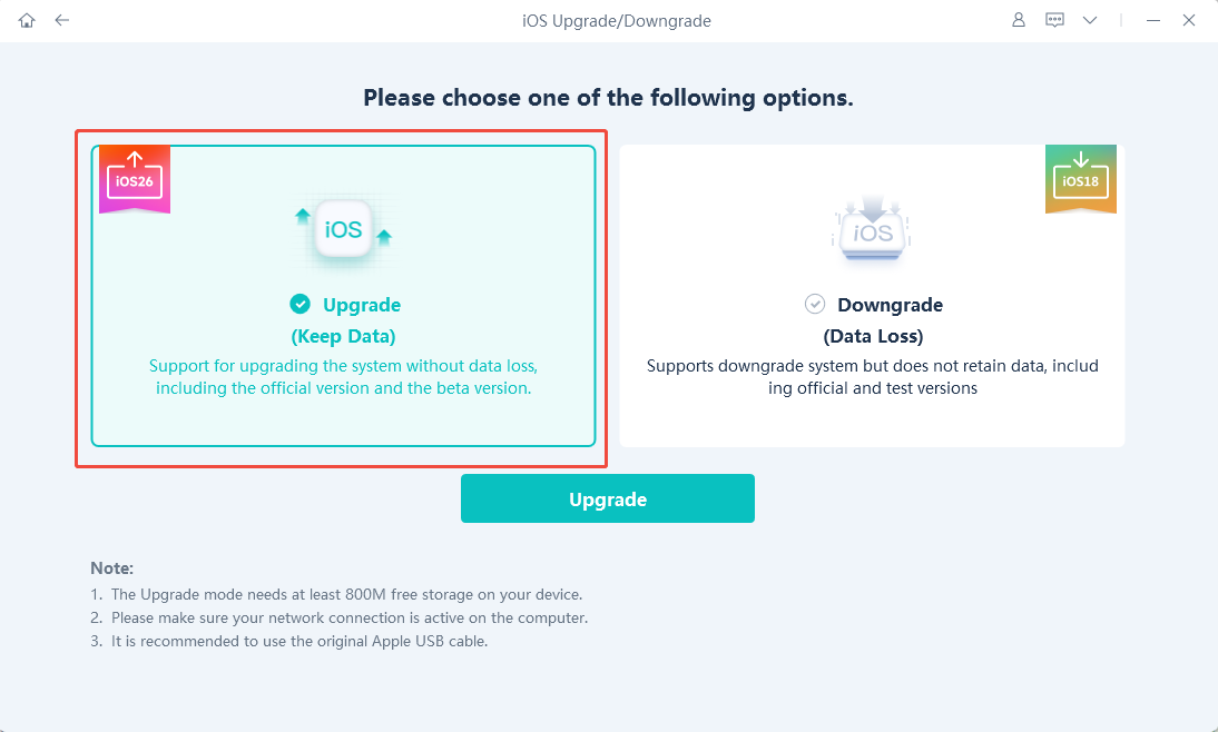 upgrade ios/ipados 26