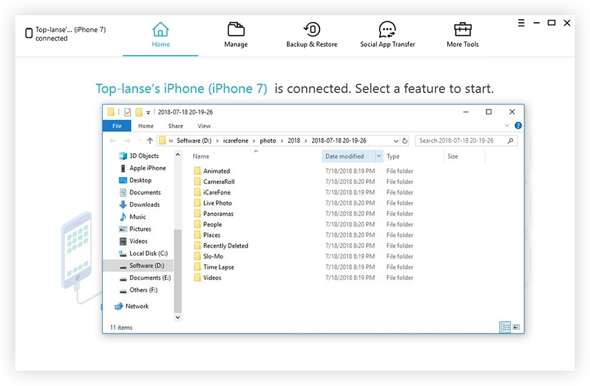 export photos to pc successfully