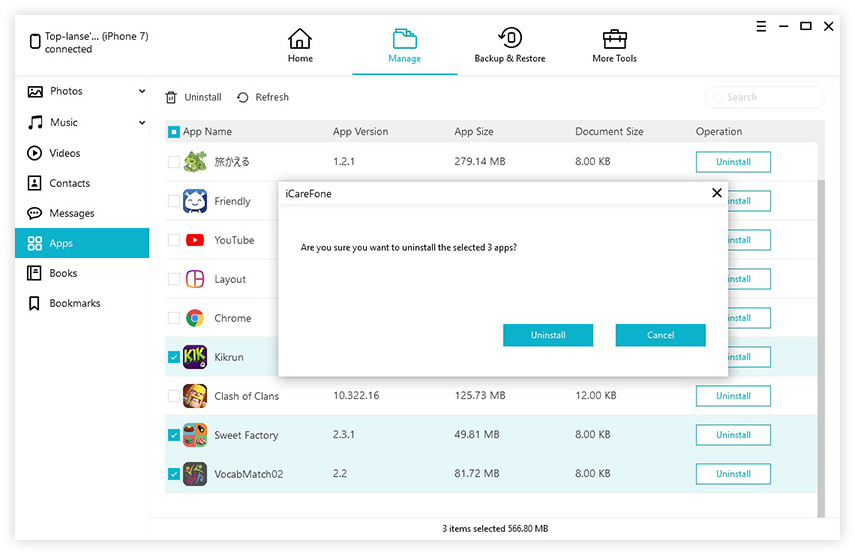 permanently delete an app on iphone