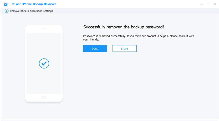 remove password successfully